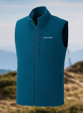 montbell日本2025年秋冬新品户外运动男款马夹休闲保暖抓绒衣马甲