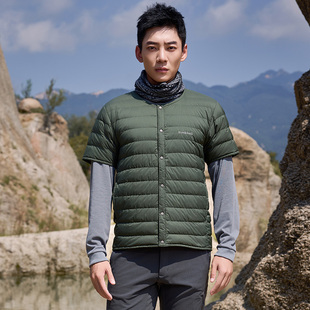 montbell日本秋冬户外露营防寒保暖中间层羽绒服半袖 男冲锋衣内胆
