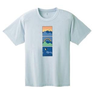 Montbell日本2025年夏季新款户外速干印花圆领短袖T恤男女情侣款