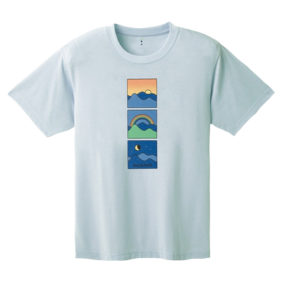 Montbell日本2024年夏季新款户外速干印花圆领短袖T恤男女情侣款