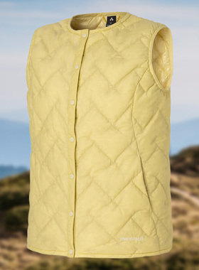 montbel日本2025年秋冬新款户外运动休闲保暖女款羽绒马甲背心