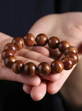 2026海南黄花梨佛珠手串老型珠正宗海南黄花梨文玩饰品手串男海黄