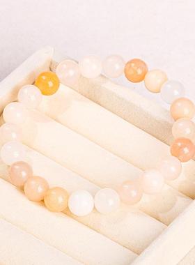 2026晶东珠宝 天然冰透粉东陵手链时尚简约百搭女生圆珠礼物手串