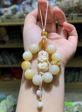 2026炭烧白玉菩提加度母配饰时尚精品手机挂件文玩盘玩佛珠念珠款