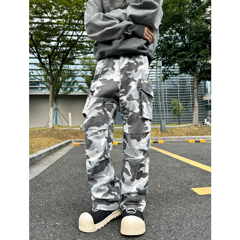 （现货）611-3BK01特52cleanfit伞兵裤雪地迷彩裤大口袋工装裤,男装工装外套,星座1218（原611-3）
