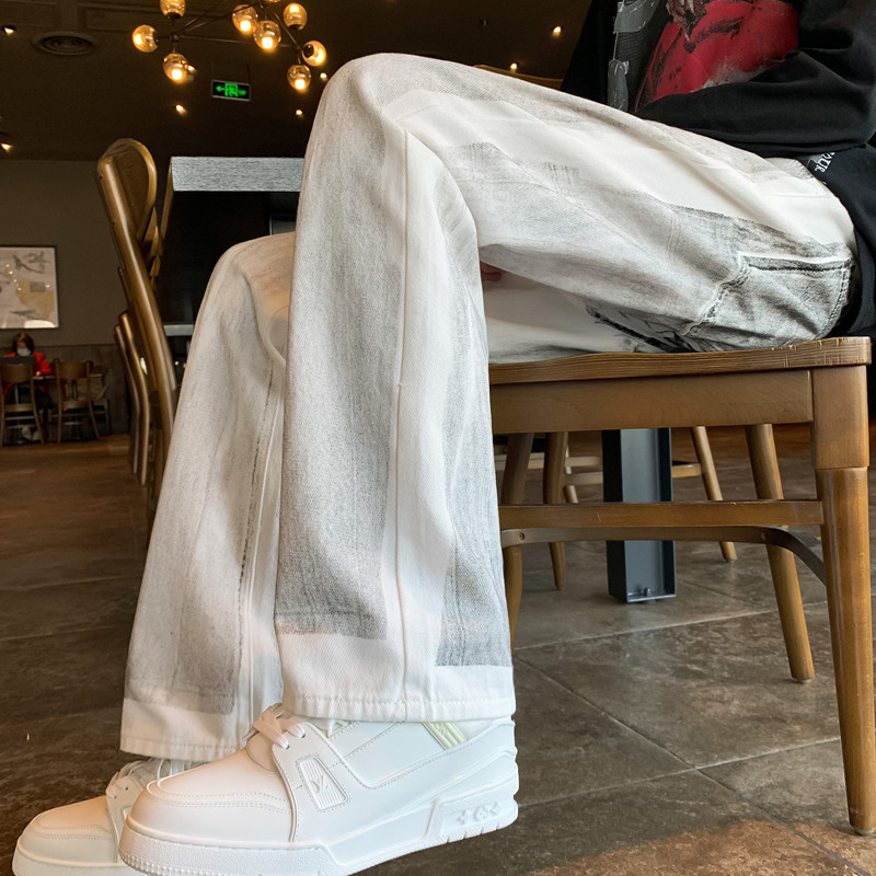 春夏1新款美式高街vibe脏脏裤潮裤男女牛仔裤611-3K725P60,男装牛仔裤,星座1218（原611-3）