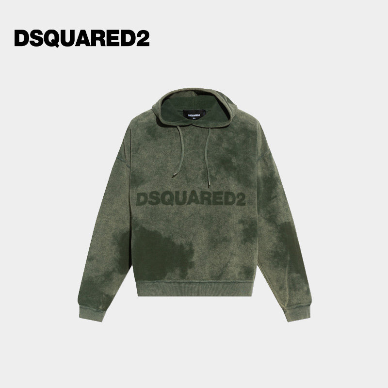 DSQUARED2/D2次方 男士字母徽标棉质连帽卫衣图片
