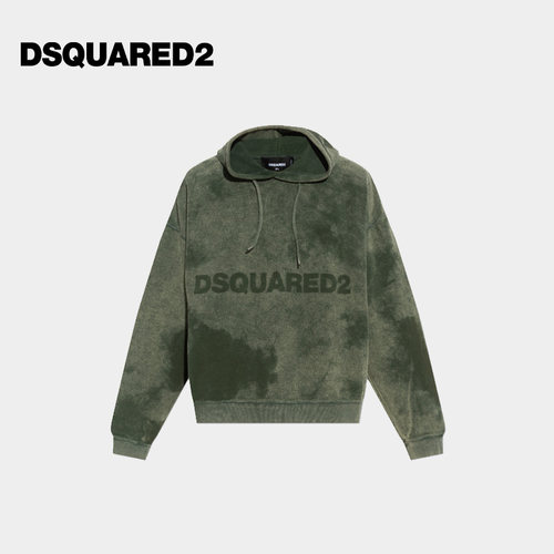 DSQUARED2/D2次方 男士字母徽标棉质连帽卫衣