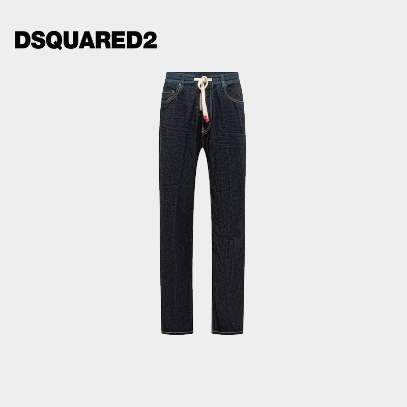 【首降8折】DSQUARED2/D2次方 26春夏男士束带款直筒修身牛仔裤