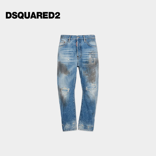 【首降7折】DSQUARED2/D2次方2026款男士宽松做旧牛仔裤BroJeans