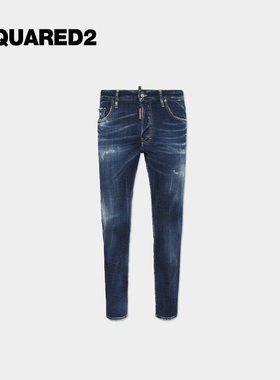 【新品】DSQUARED2/D2次方 2025秋冬男士复古牛仔裤Skater Jeans