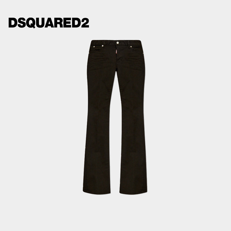 DSQUARED2/D2次方 女士黑色修身时尚牛仔裤图片