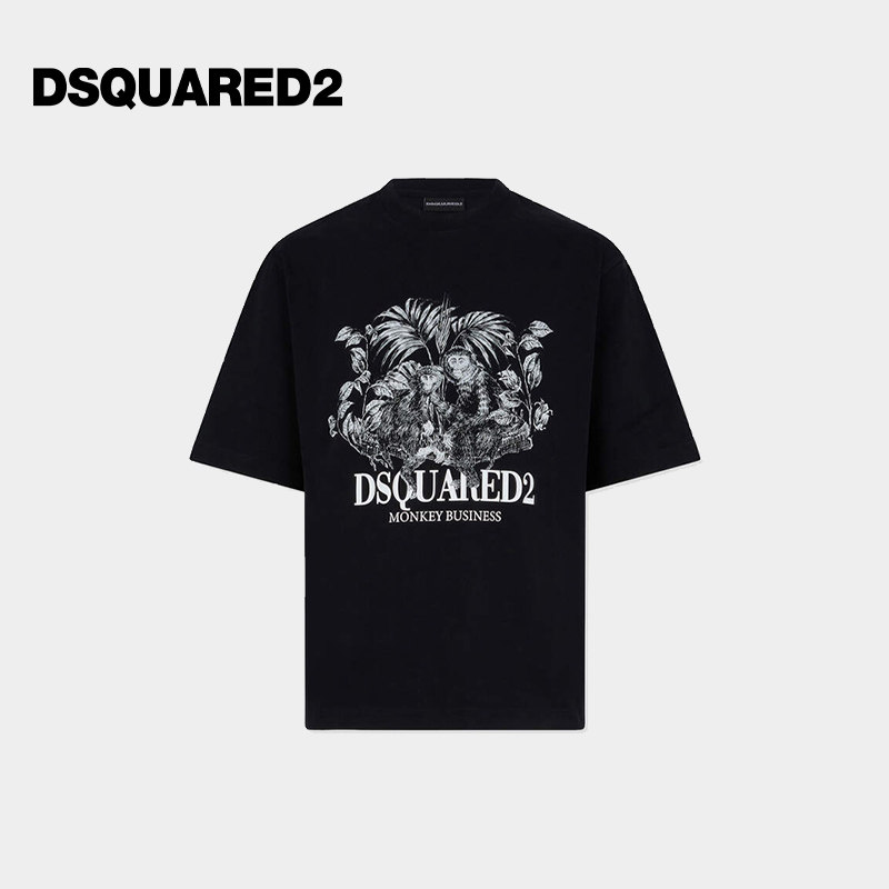 DSQUARED2/D2次方 2026春夏男士棉质圆领短袖T恤图片
