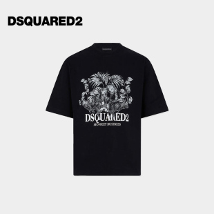 春夏新品 棉质圆领短袖 DSQUARED2 2026春夏男士 T恤 D2次方