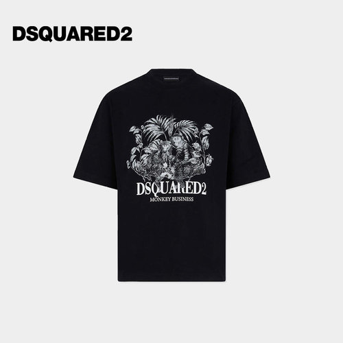 【春夏新品】DSQUARED2/D2次方 2026春夏男士棉质圆领短袖T恤