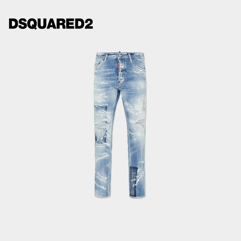 DSQUARED2/D2次方 男士修身直筒牛仔裤Cool Guy图片