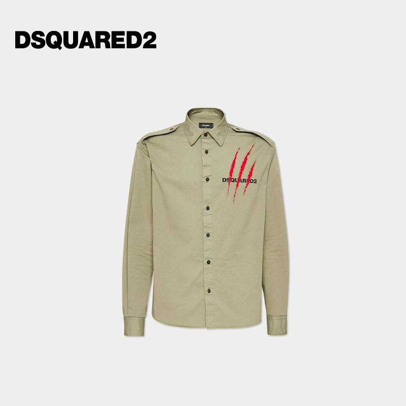 DSQUARED2/D2次方 男士休闲长袖衬衫上衣