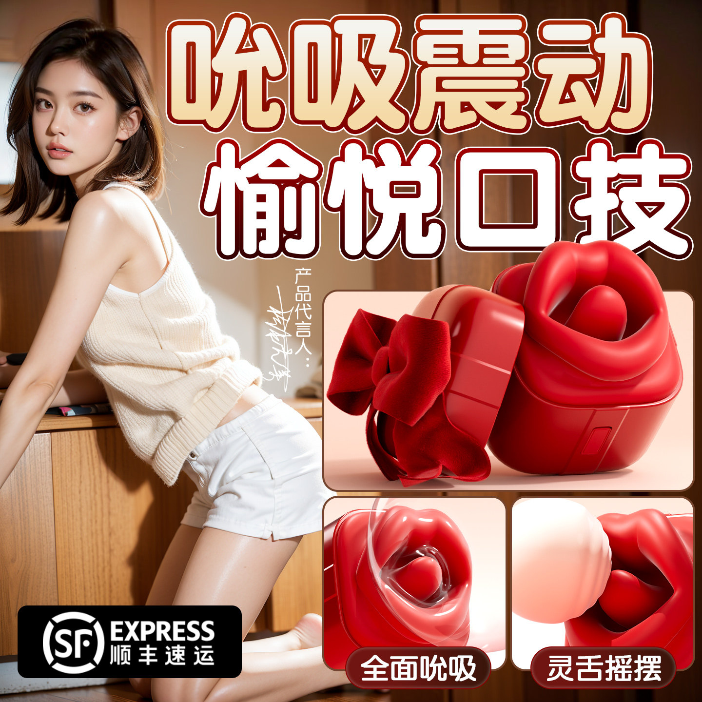 舌头吮吸玩具自慰器成人女性情趣用品舔高潮神器夫妻专用震动棒秒