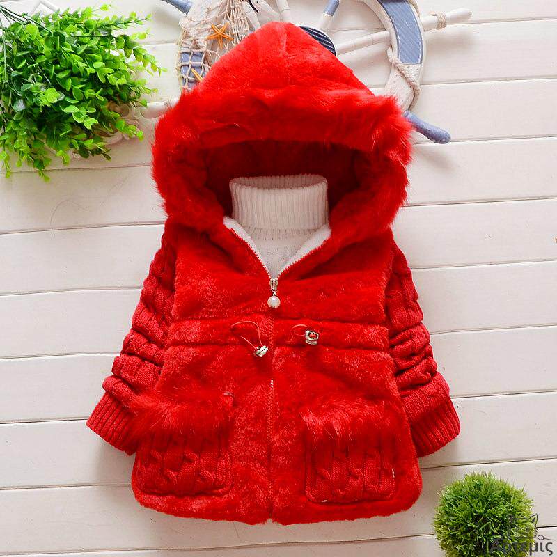 仿皮草毛毛外套加厚毛衣女童毛毛外套Children fashion fur coat