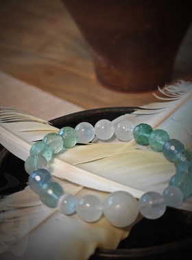 酋长摆摊  稳定·  原创天然原矿水晶手串好运女友礼物幸运物