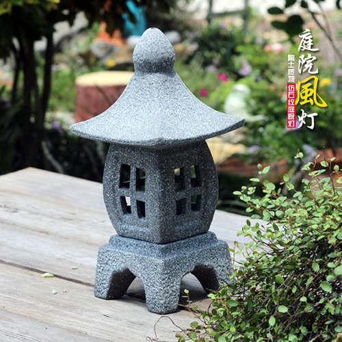陶土仿青石石灯茶道庭院风灯摆件