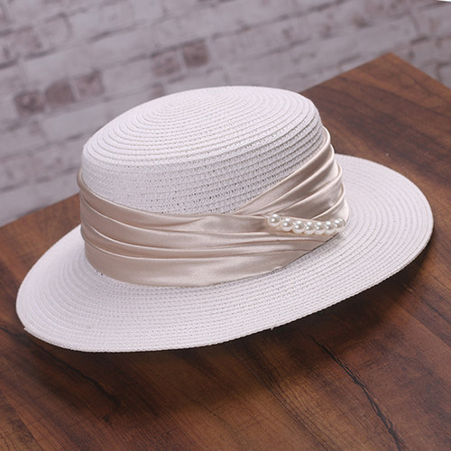 草帽英伦防晒沙滩度假平顶帽子