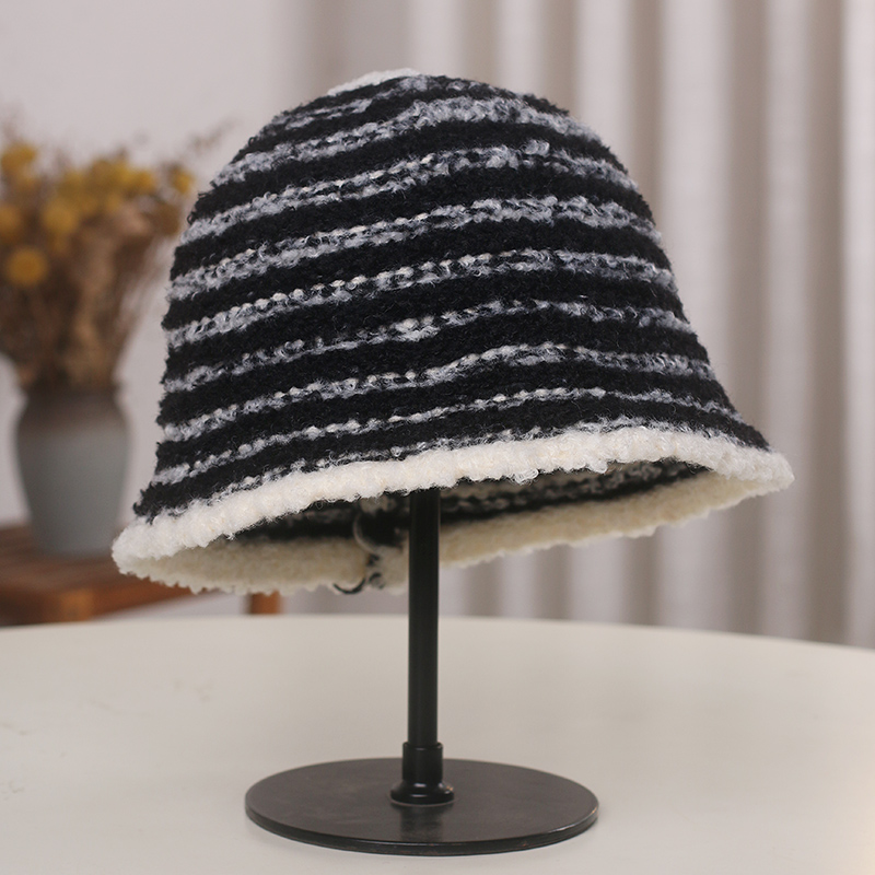 日系水桶帽女ins网红针织盆帽