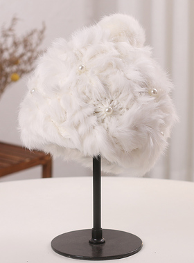 帽子女冬天时尚保暖帽韩版甜美可爱针织毛线帽优雅包头帽0117k