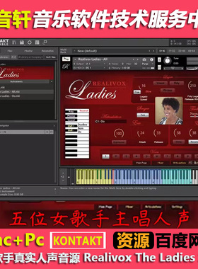 RealiTone Realivox The Ladies 2.1 KONTAKT 女歌手真实人声音源