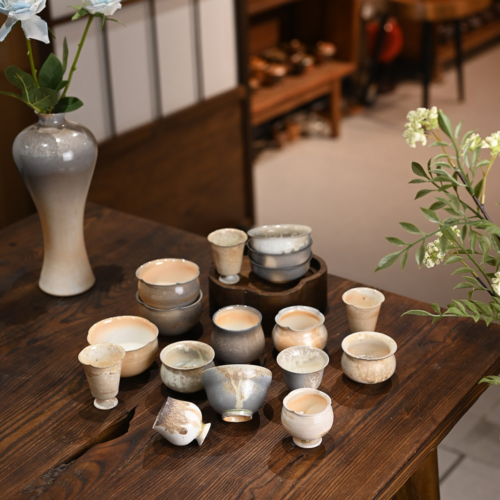 素生柴烧器 主人杯单杯 高白瓷泥 柴窑茶杯 全手工景德镇陶瓷