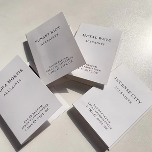 包邮现货ALLSAINTS 焚香城/金属波纹/落日暴动/凋零试管香水