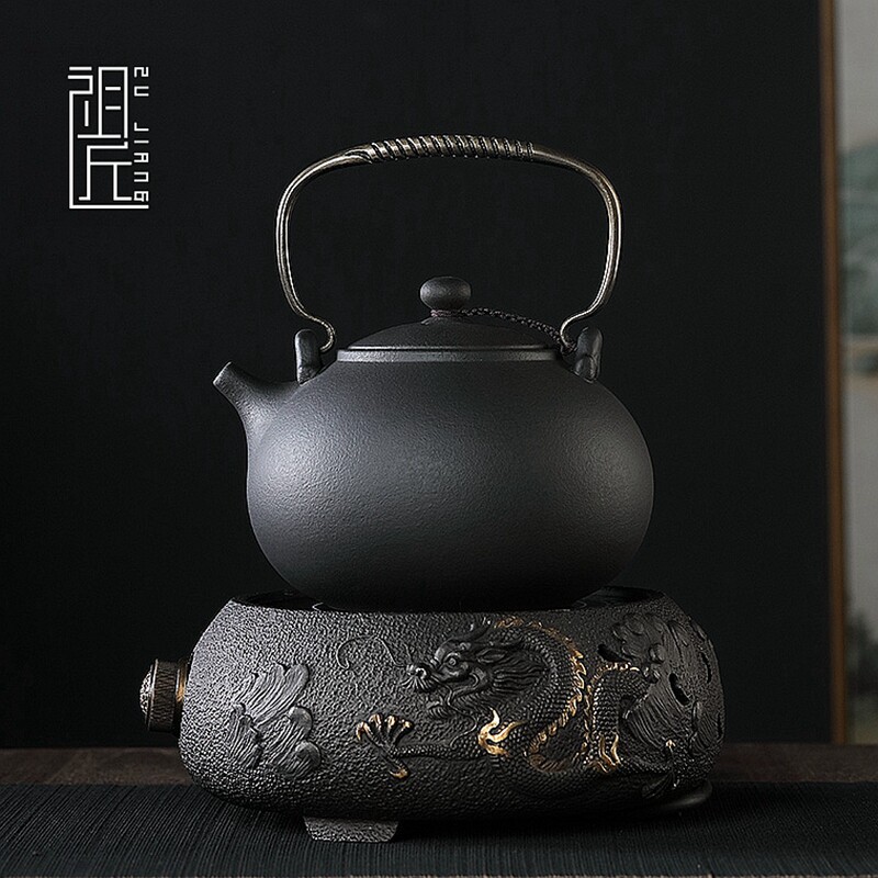 火山石陶壶煮茶壶煮水壶明火陶瓷烧水壶泡茶新中式静音电陶炉套装,餐饮具,茶壶,淘宝优惠券,粉丝福利购,淘宝优惠卷
