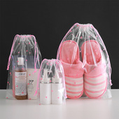 衣服鞋 玩具收纳透明防水内衣内裤 整理衣物束口抽绳幼儿园脏衣袋子