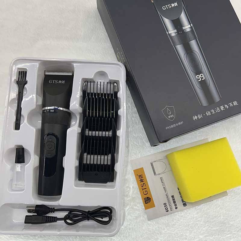 官方新品神剑理发器6030充电式电推剪3档调速LED数显防水理发器电