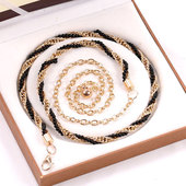 裙带女腰带珍珠百搭夏天细韩国配裙子时尚 配饰女式 腰链腰饰裙腰带