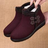 女加绒加厚保暖女鞋 冬季 防滑老太太奶奶鞋 羊毛老人棉鞋 老北京布鞋