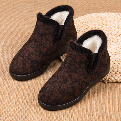 老北京布鞋防水妈妈羊毛鞋