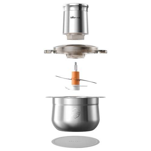 品牌小熊绞肉机QSJ-K03V4家用不锈钢小型切菜机多功能2.5L大容量
