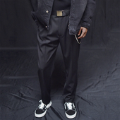 男九分裤 ins小西裤 直筒原宿 垂感宽松ulzzang港风烟管裤 坠感阔腿裤