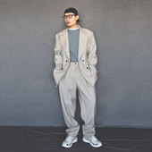 欧美冷淡风男装 高级感炸街西装 男盐系原创套装 设计ins外套男小众