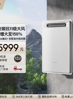 COLMO雨境燃气热水器家用16升增压零冷水恒温室外户外机CTE516