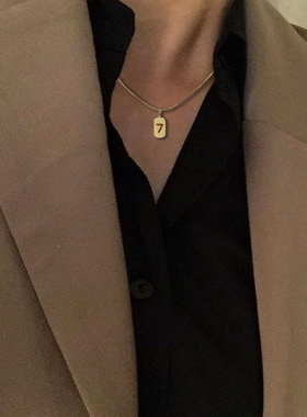 数字不褪色小众设计钛钢蛇骨链