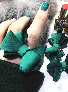 网红蝴蝶结戒指女开口可调节指环