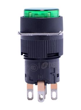 全新带灯按钮XB6EAW3B1F 自复位1开1闭16mm平头照明开关自锁包邮