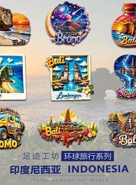 印度尼西亚立体浮雕树脂冰箱贴