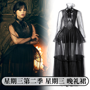 时觉 星期三第二季cos服星期三cosplay影视同款晚礼裙套装5782