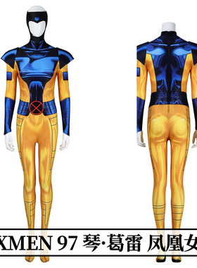 时觉XMEN 97琴·葛雷凤凰女cos服连体紧身衣cosplay套装J25022PA