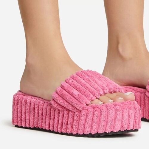 Platform Shoes Slippers For Women Lady Slipper Black Ladies