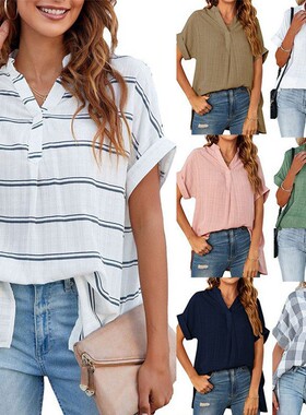 summer women blouse casual Europe chiffon ladies tops夏衬衣