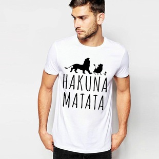 MATATA Tops Cotton Male tshirt HAKUNA Man Shirt Summer Men